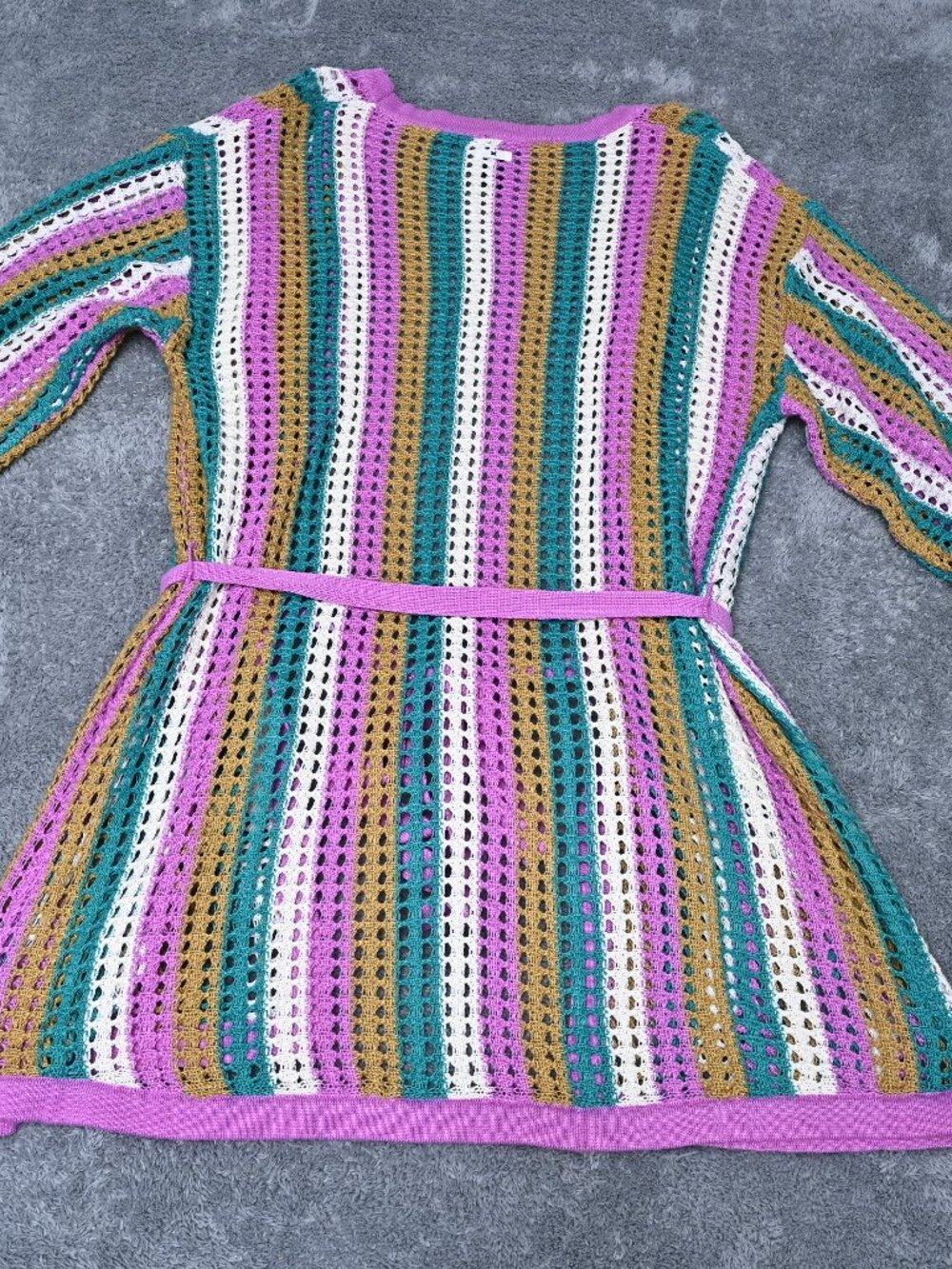 Hurley Crochet Multicolor Beach Swim Kimono Cover-Up Size M/L NWTS - Picture 11 of 16